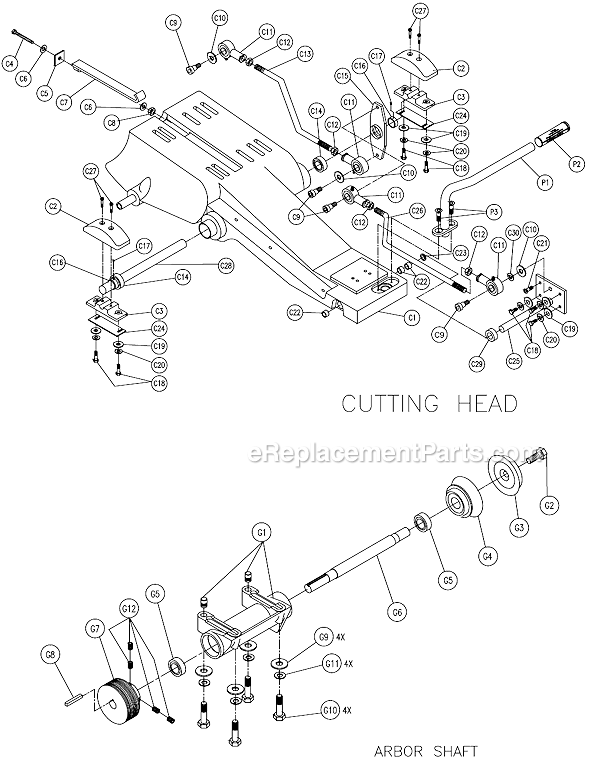 Page B Diagram and Parts List for MK-5009G  MK Diamond Concrete Saw